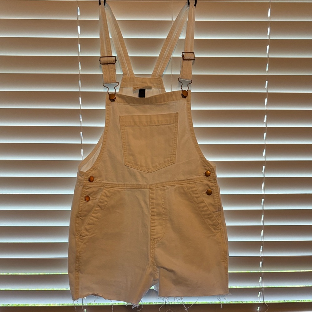 Universal Thread White Jean Shorts Overalls